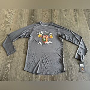 Rawlings On My Wurst Behavior Graphic Long Sleeve in Gray Size Small